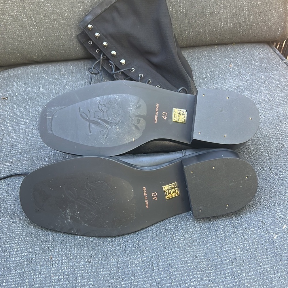 HOST PICK 🥳 New Free People Trickum Tall Boot Leather Black EU 40. US 9 /9.5 - Picture 9 of 13